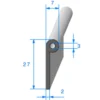 Joint de bas de porte noir - 7 x 27 mm