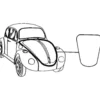 Joint de capot avant pour Volkswagen Coccinelle berline et cabriolet modèle 1303