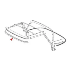 Joint de capote avant pour Mercedes W113 Pagode