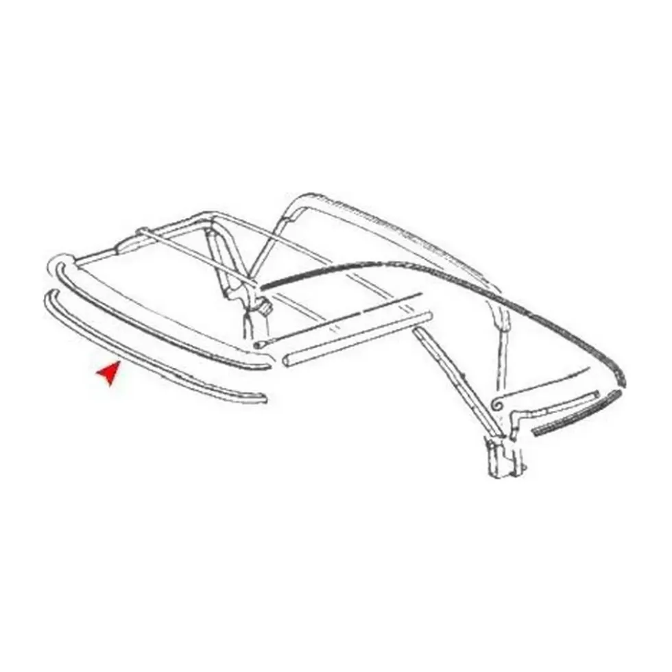 Joint de capote avant pour Mercedes W113 Pagode