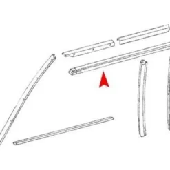 Joint de capote droit pour Mercedes SL R107