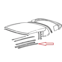 Joint de capote pour Porsche 911 et 964 Cabriolet - côté gauche