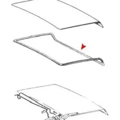 Joint de coffre pour Mercedes W113 Pagode
