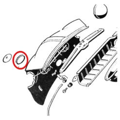 Joint de couvercle de jupe avant pour VOLKSWAGEN Type 34 (08/64-07/69)