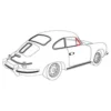 Joint de custode de porte pour Porsche 356 Coupe (1950-1965) - côté droit