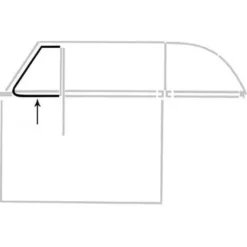 Joint de déflecteur gauche pour Volkswagen Coccinelle Cabriolet 65 ->72
