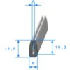 Joint de finition en U - 6 x 12,5 mm
