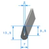 Joint de finition en U - 7 x 13,5 mm