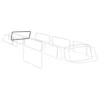 Joint de lunette arrière DeLuxe qualité origine pour VOLKSWAGEN Combi Bay Window (1968-1979) - moulure plastique