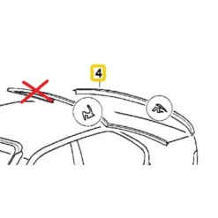 Joint de lunette arrière inférieur pour Bmw Série 3 E36 Berline et Coupé (11/1989-07/1999)