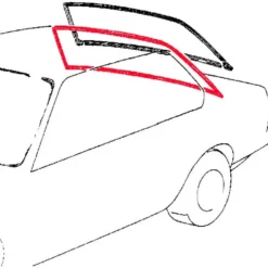 Joint de lunette arrière noir pour BMW Série 3 E30 Berline Coupé et Cabriolet (-08/1987) - version avec moulures