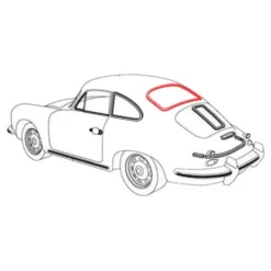 Joint de lunette arrière pour Porsche 356 Coupé B T6 et C (1962-1965)
