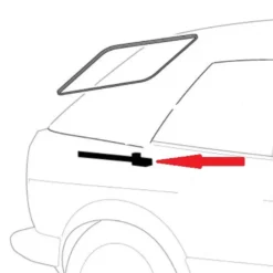 Joint de montant principal arrière droit pour Golf 1 Cabriolet (01/1979-07/1993)