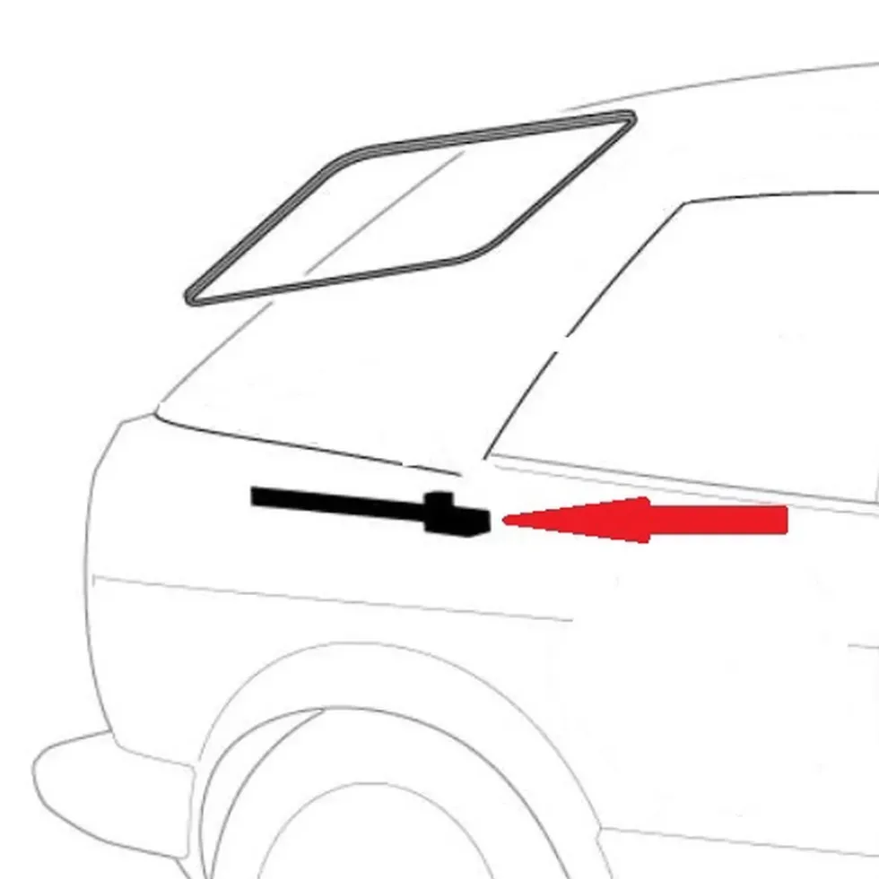 Joint de montant principal arrière droit pour Golf 1 Cabriolet (01/1979-07/1993)
