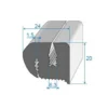 Joint de pare brise noir - 24 x 20 mm