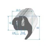 Joint de pare brise noir - 24,5 x 32 mm