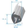 Joint de pare brise - 20 x 24 mm