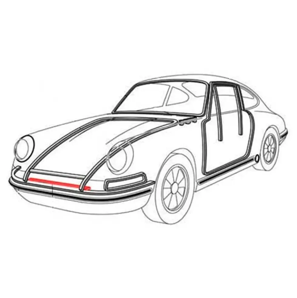 Joint de parechocs avant pour Porsche 911 et 912 (1965-1973)