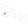 Joint de poignée grand modèle de porte de soute pour VOLKSWAGEN Transporter T25 Pick-up (05/1979-07/1992)