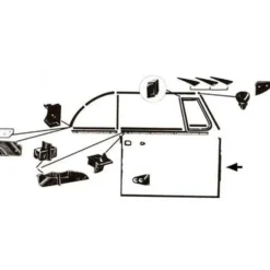 Joint de porte droite pour VOLKSWAGEN Coccinelle Cabriolet (08/1964-12/1979)