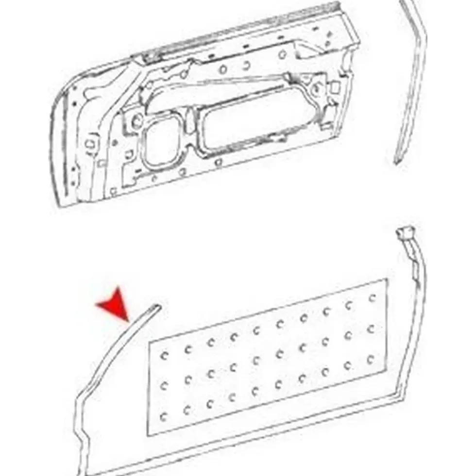 Joint de porte droit pour Mercedes SL R107