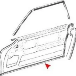 Joint de porte gauche pour Mercedes W113 Pagode