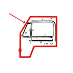 Joint de porte gauche pour VOLKSWAGEN Combi Bay Window (08/1967-07/1979)