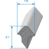 Joint de porte noir - 16 x 22 mm