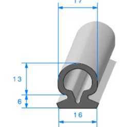 Joint de porte - 16 x 20 mm