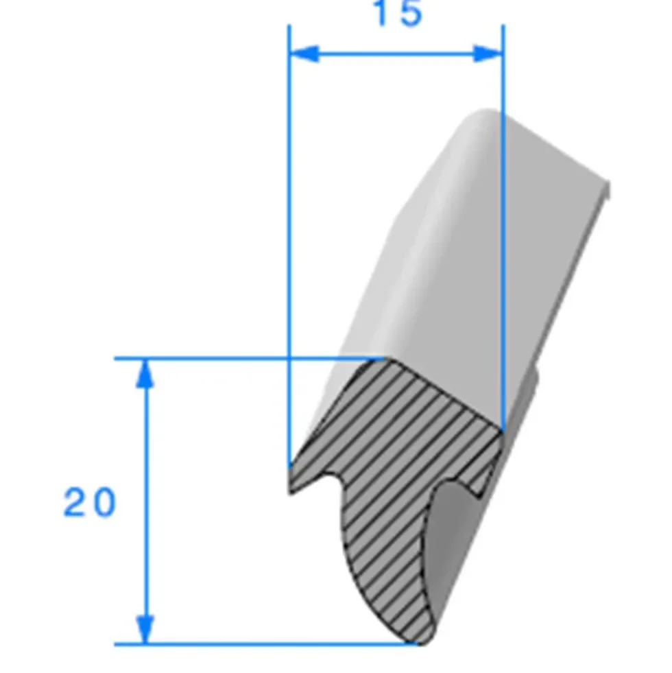 Joint de porte - 15 x 20 mm