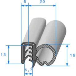 Joint de porte - 20 x 13 mm