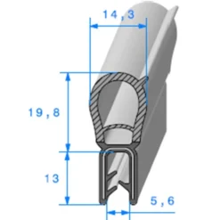 Joint de porte - 15 x 33 mm