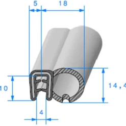 Joint de porte 18,5 x 15 mm
