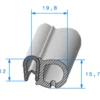 Joint de porte - 19 x 12 mm