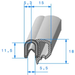 Joint de porte - 18 x 11,5 mm