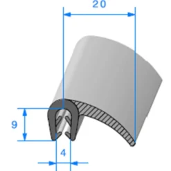 Joint de porte - 20 x 9 mm
