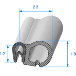 Joint de porte - 22,4 x 12,5 mm