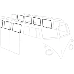 Joint de vitre latérale fixe pour VOLKSWAGEN Combi Split Brazil (1957-1975) - Qualité Allemande