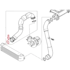 Joint entre conduit d'air et échangeur pour BMW Série 1 E81-E82-E87LCI-E88 120d-123d-135i