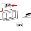 Joint extérieur de vitre pop-out latérale pour VOLKSWAGEN Combi Split Brazil (1957-1975)