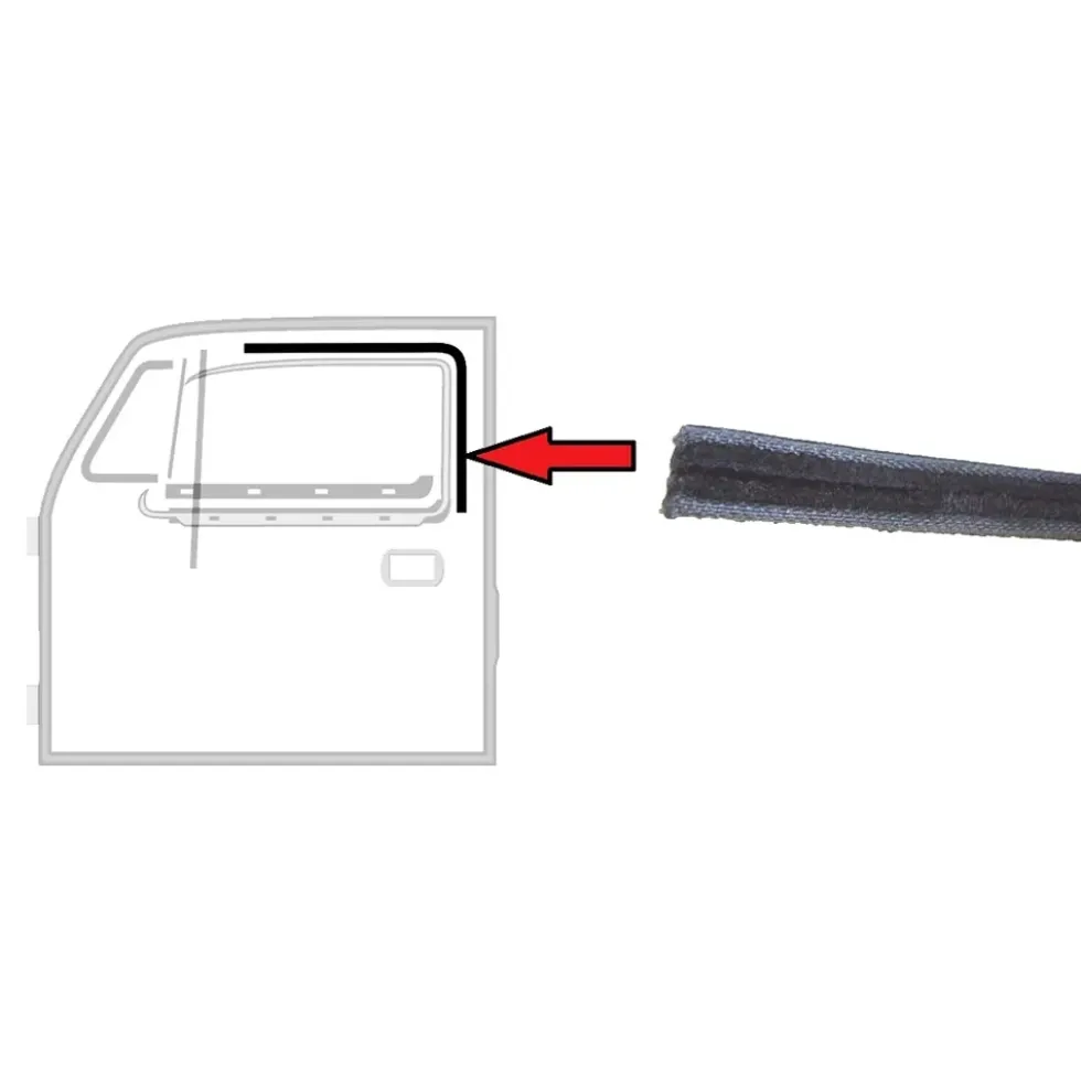 Joint / Guide de tour de vitre grand modèle qualité supérieure pour Volkswagen Coccinelle, Combi & Type 3
