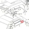 Joint intermédiaire sur haut de vitre gauche pour VW Golf 3 et Golf 4 Cabriolet