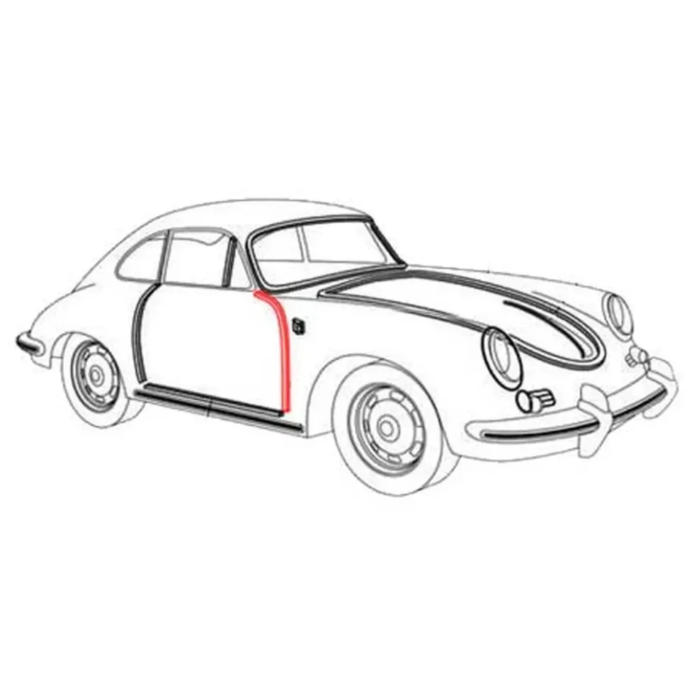 Joint intérieur de porte pour Porsche 356 A, B et C (1956-1965)
