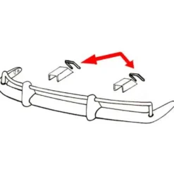 Joints de caches pattes de parechocs Karmann Ghia T14 - 4 pièces