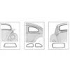 Joints de lunette arrière Deluxe pour Volkswagen Coccinelle Split-> 1953 - 2 pièces