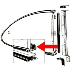 Joints entre vitres et cadres de Popout pour Karmann Ghia 60->73 - par 2