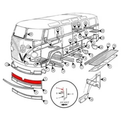 Jupe avant supérieure pour Combi Split sans "nez" - 150 mm