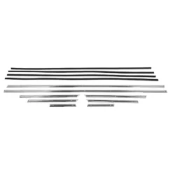 Kit baguettes chromées supérieures pour Mercedes SL Pagode W113 - 8 pièces