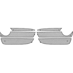 Kit complet de grilles avant ZUNSPORT noires pour Porsche Cayman type 981 - sans capteurs de stationnement