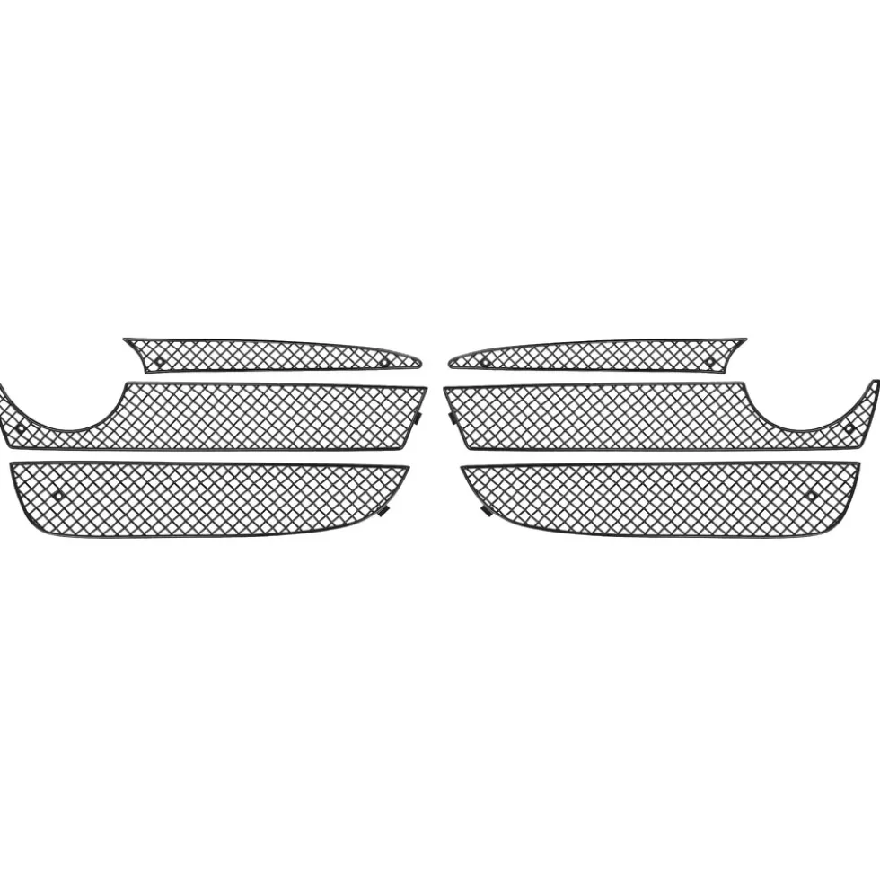 Kit complet de grilles avant ZUNSPORT noires pour Porsche Cayman type 981 - sans capteurs de stationnement